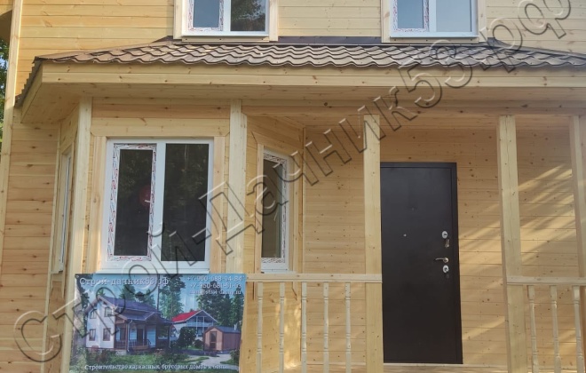 4 Каркасно-щитовой дом  Д-9, 7х7м, 89  М², Ленинградская область, Гатчинский район, деревня Зайцево. (2)